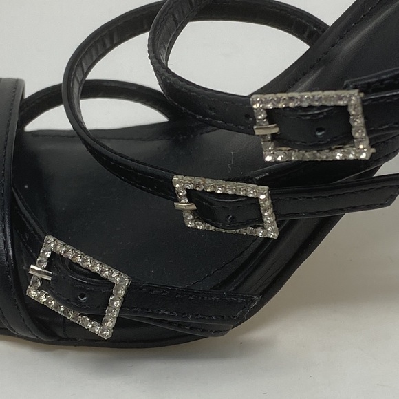 NEW ASTER capri shoe strappy high heeled, black sandals. without box Size 8.5 - Picture 3 of 7